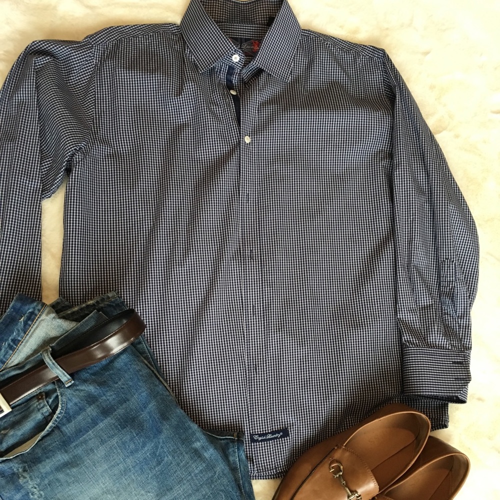 English Laundry Mens Long sleeve Dress Shirt